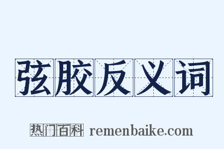 弦胶反义词是什么意思的图片